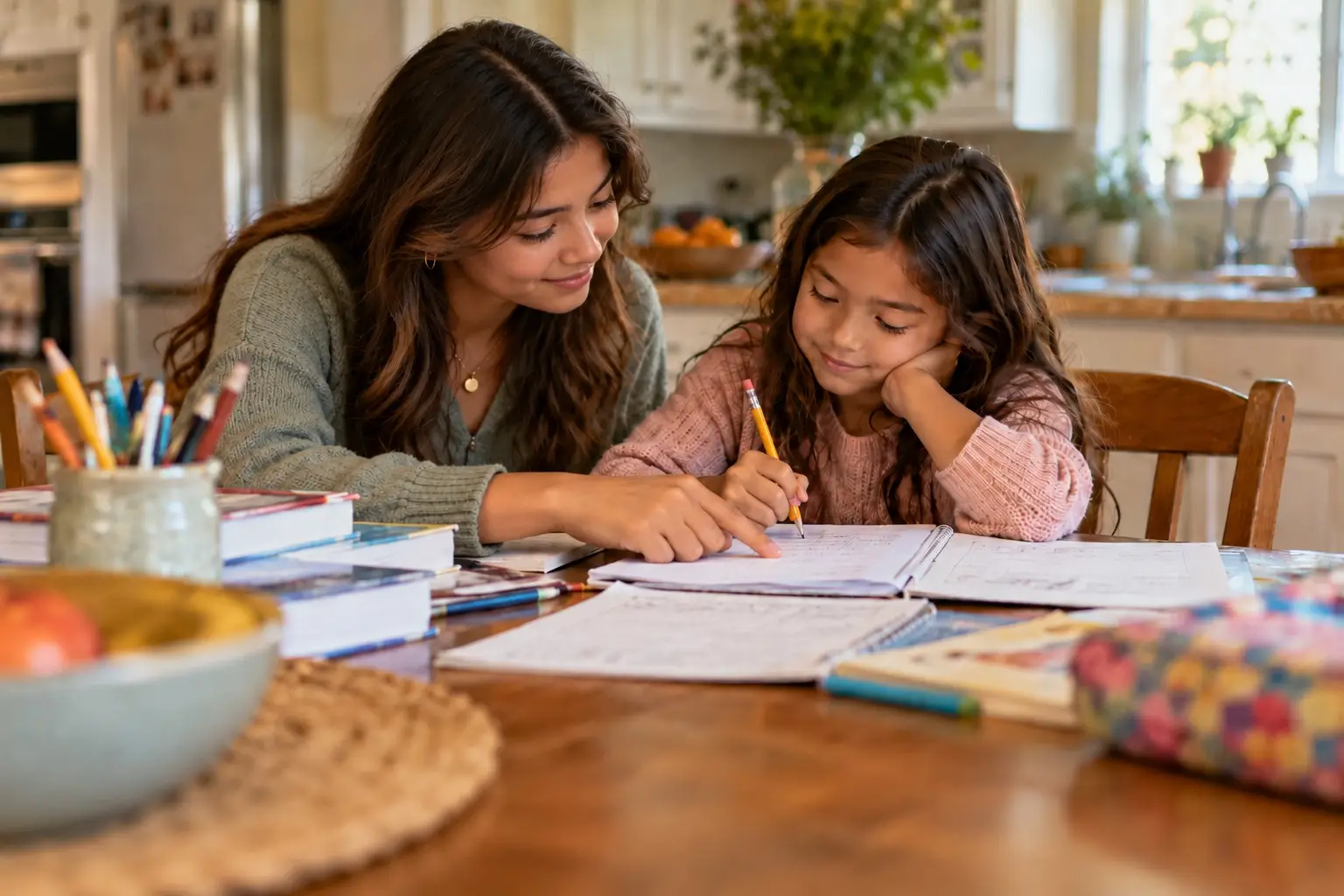 IEP Mother works with Daughter